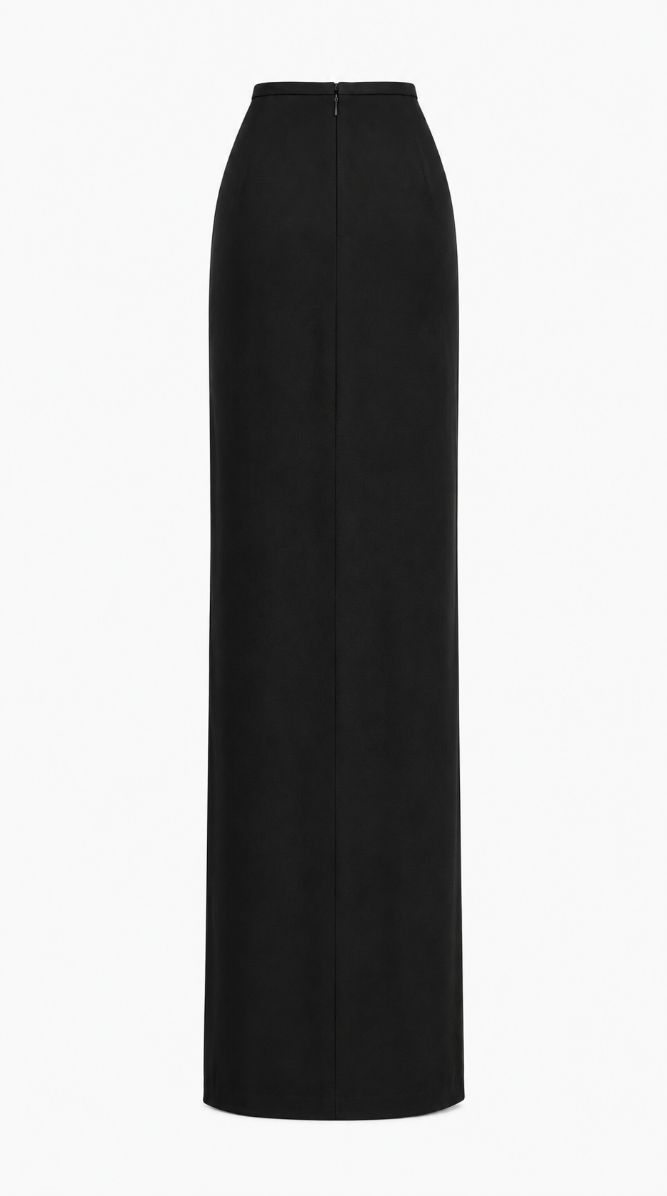 Black floor-length column skirt
