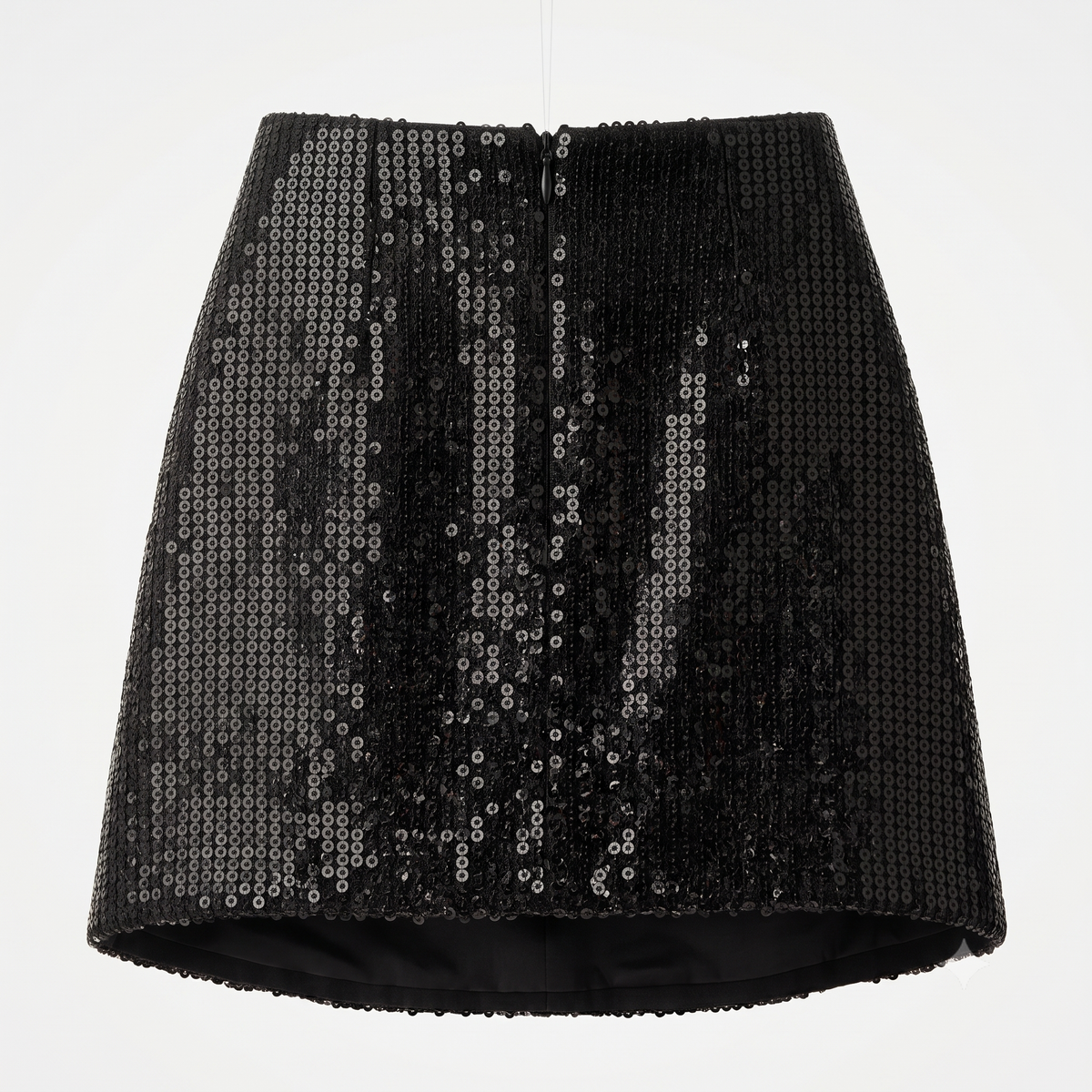 Black Sequin Mini Skirt