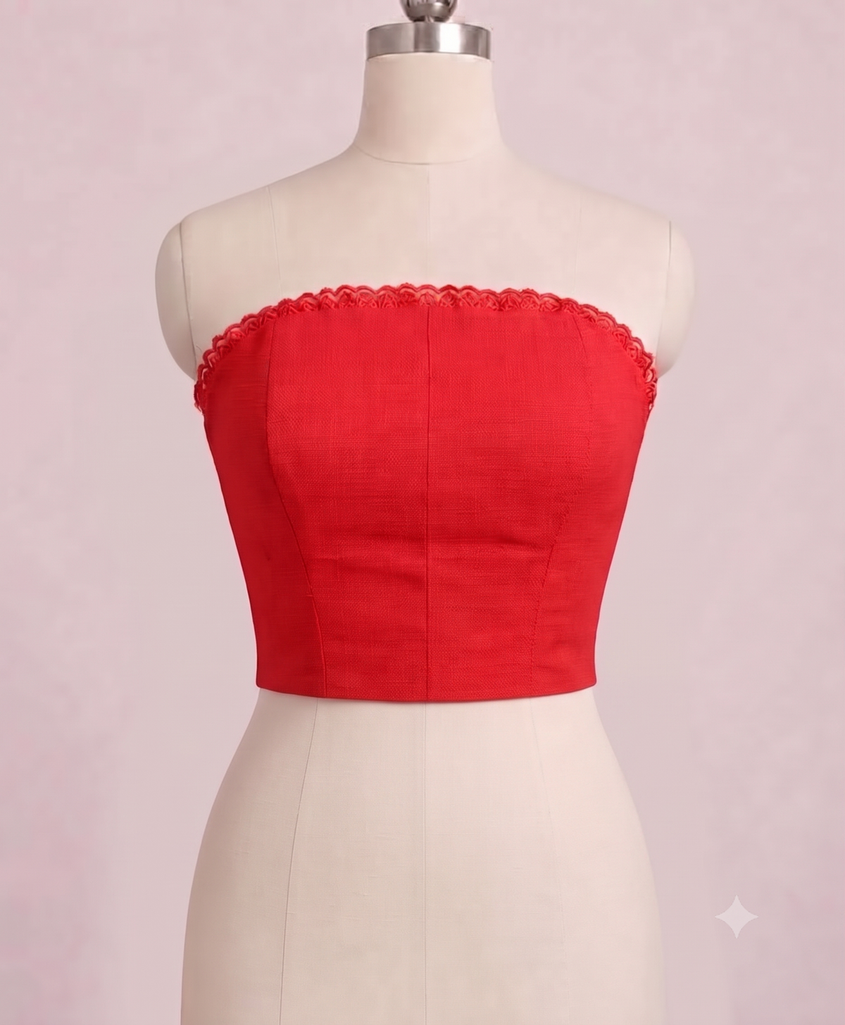 Vibrant Crimson/ Red Strapless Top