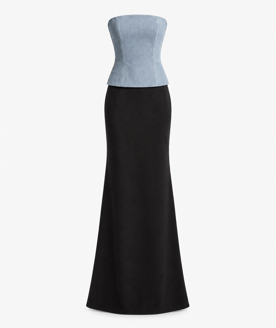 Strapless denim corset