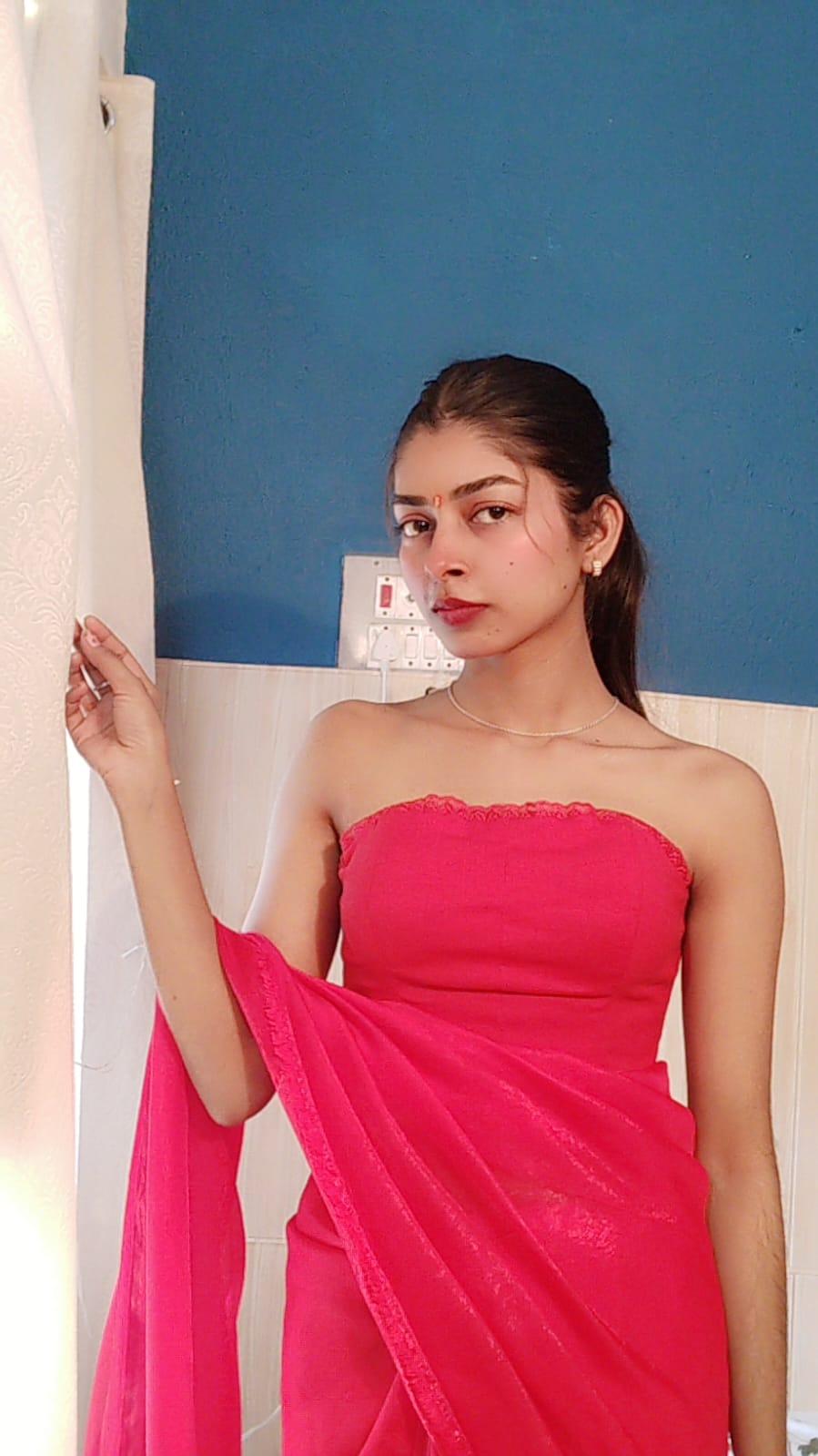 Vibrant Crimson/ Red Strapless Top