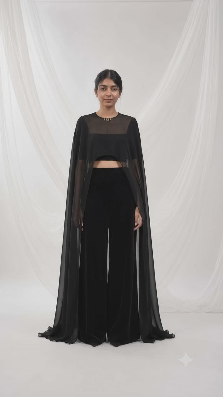 Black Cape Co-ord I Noir I vnelle